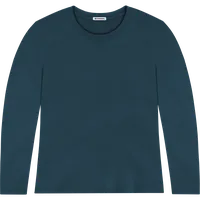 StringKing Women's Pima Jersey Long Sleeve Tee - Sharp Fit, Navy, Front