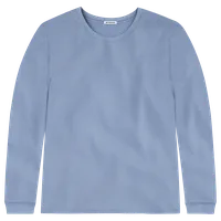 StringKing Men's Pima Cotton Long Sleeve Crewneck T-Shirt - Sharp Fit, Slate Blue, Front