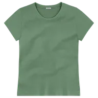 StringKing Women's FlexTech Short Sleeve Crewneck T-Shirt - Relaxed Fit, Green, Front