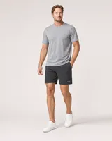 StringKing Men's StayWarm Shorts - Relaxed Fit, Black, Full Front Angle - Human Model