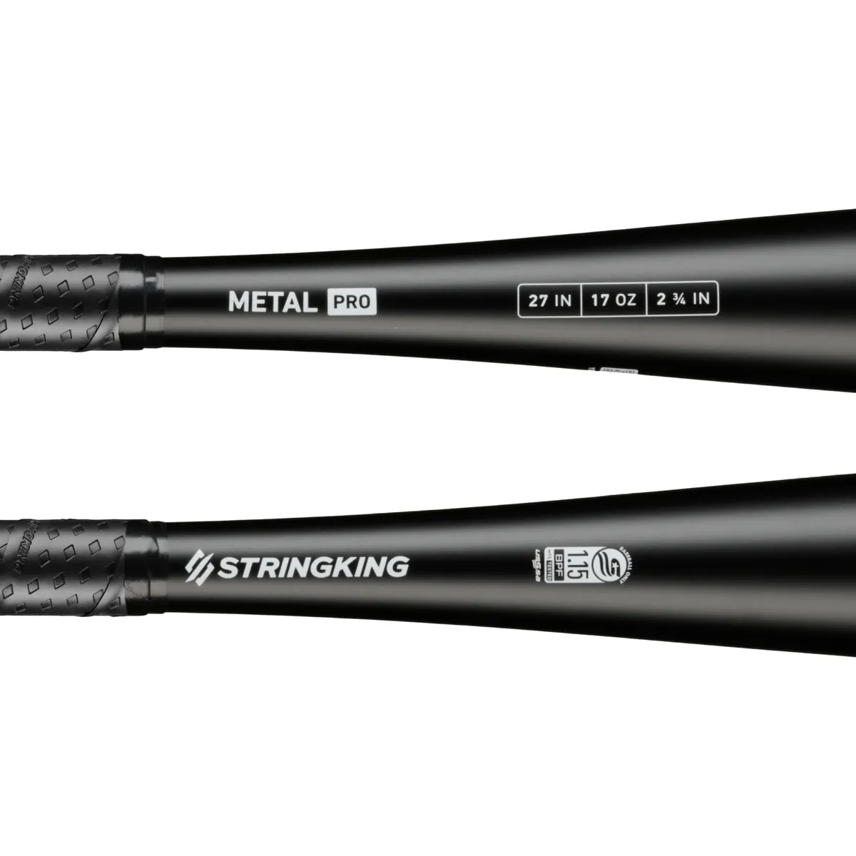 StringKing Metal Pro USSSA - Drop 10, 27" / 17 oz, Black, Bat Details, Horizontal