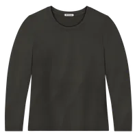 StringKing Women's Pima Terry Long Sleeve Tee - Sharp Fit, Peat, Front