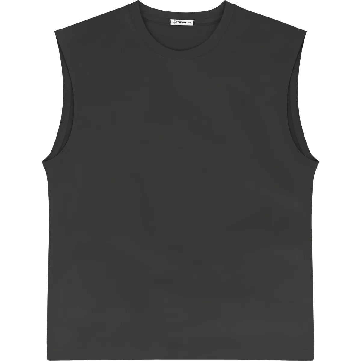 StringKing Men's StayWarm Tank Top - Sharp Fit, Black, Front