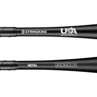 StringKing Metal USABat - Drop 10, 29" / 19 oz, Black, Bat Details, Horizontal