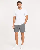 StringKing Men's StayWarm Tee - Sharp Fit, White, Full Front - Human Model - Top of head to Knees