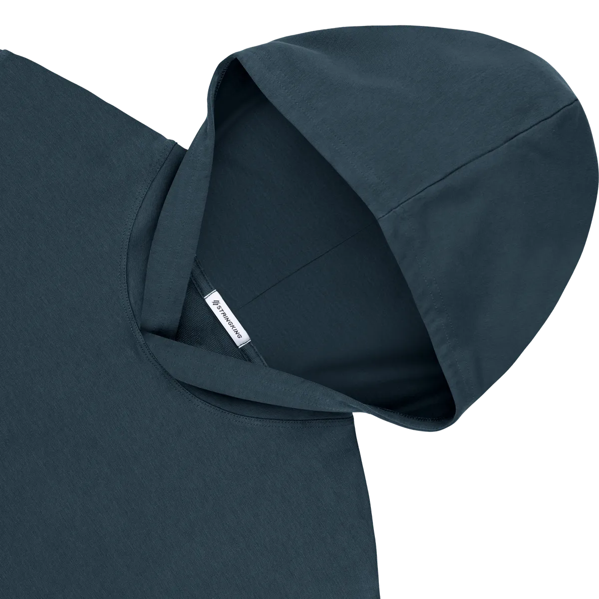 StringKing Women's Pima Cotton Hoodie - Relaxed Fit, Navy, Detail