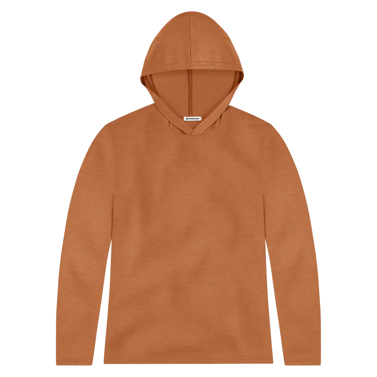 StringKing Women's FlexStyle Lightweight Hoodie - Sharp Fit, Bombay Brown, Front