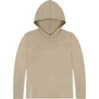 StringKing Women's Pima Cotton Lightweight Hoodie - Relaxed Fit, Warm Khaki, Front