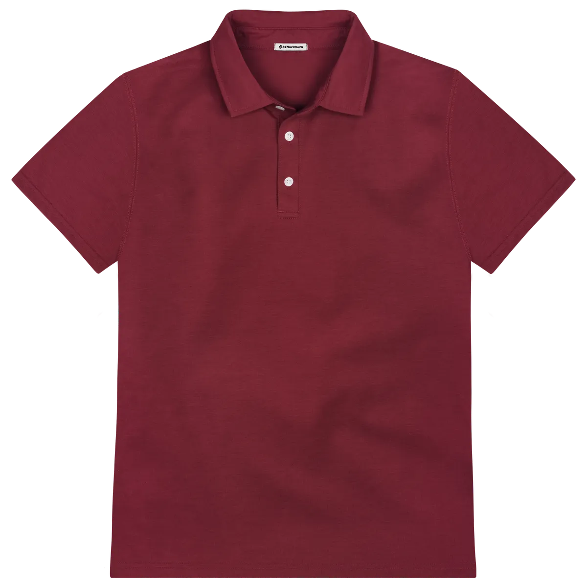 StringKing Men's FlexStyle Short Sleeve Polo - Relaxed Fit, Rhubarb, Front