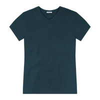 StringKing Men's Pima Jersey V-Neck Tee - Sharp Fit, Navy, Front