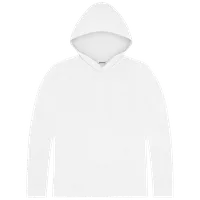 StringKing Women's Pima Cotton Lightweight Hoodie - Relaxed Fit, White, Front