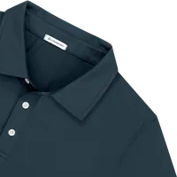 StringKing Men's FlexTech Short Sleeve Polo - Relaxed Fit, Navy, Detail