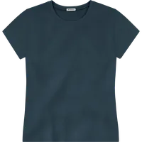 StringKing Women's Heavy Pima Cotton T-Shirt - Relaxed Fit, Navy, Front
