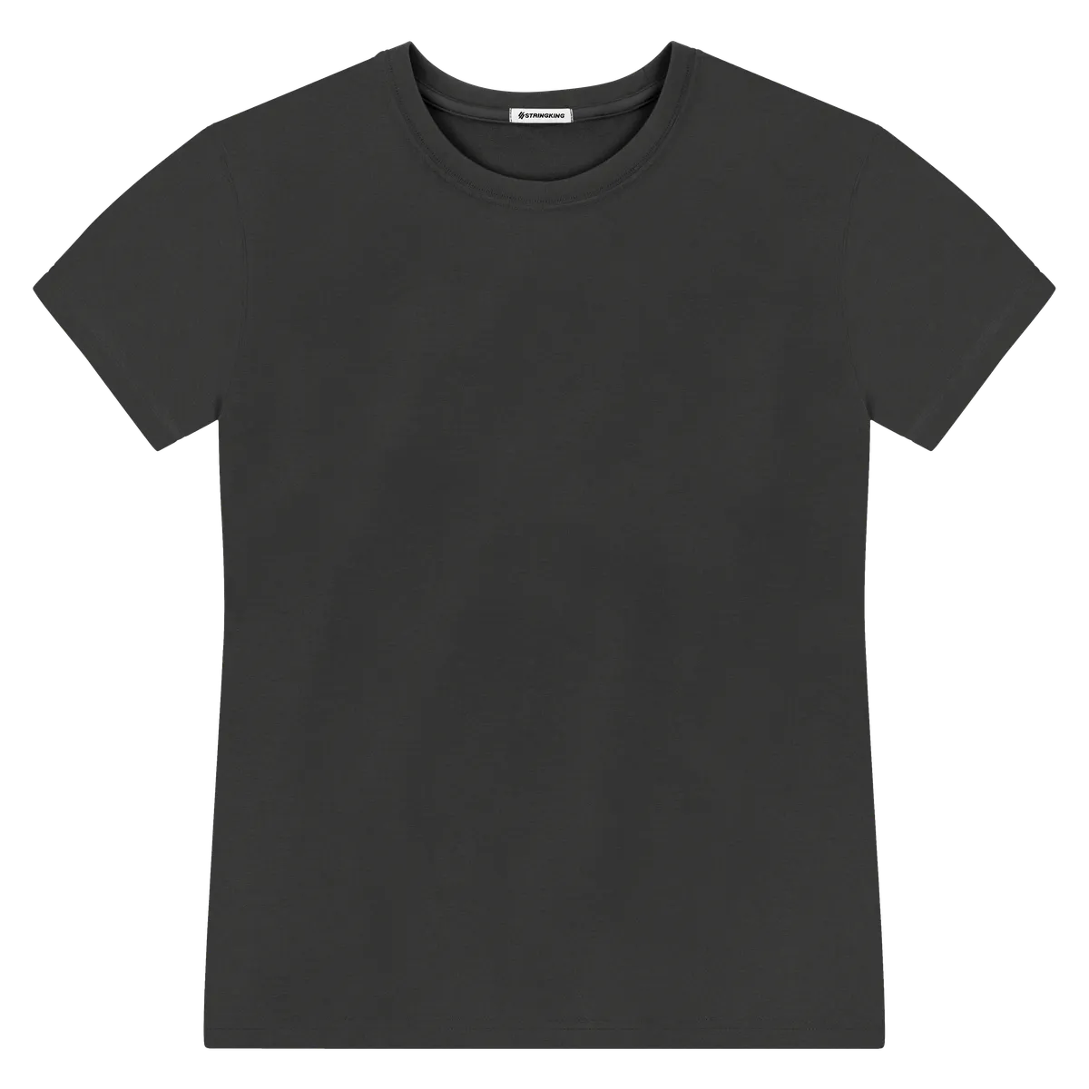 StringKing Men's Pima Terry Tee - Sharp Fit, Black, Front