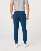 StringKing Men's StayWarm Joggers - Relaxed Fit, Navy Blue, Full Back - Human Model - Chest to Feet