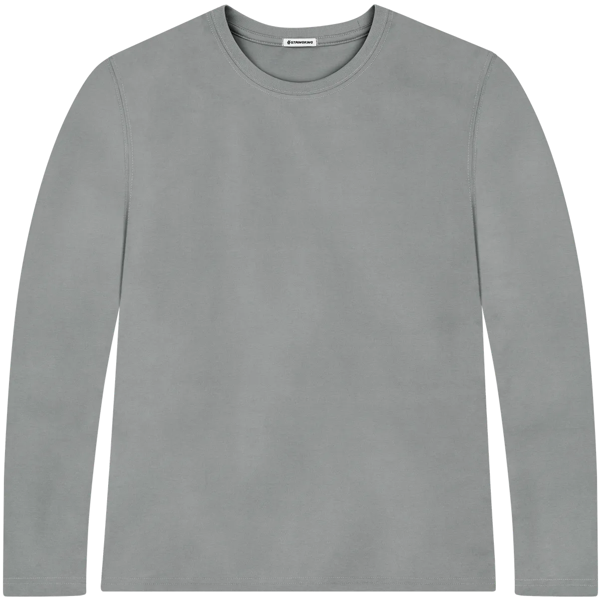 StringKing Men's StayCool Long Sleeve Tee - Sharp Fit, Gray, Front