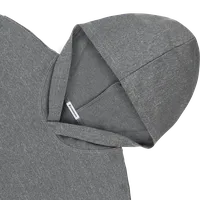 StringKing Women's FlexTech Lightweight Short Sleeve Hoodie - Relaxed Fit, Heather Gray, Detail
