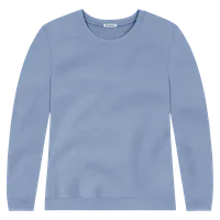 StringKing Women's Pima Cotton Crewneck Sweatshirt - Sharp Fit, Slate Blue, Front