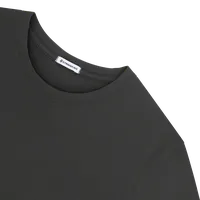 StringKing Men's Pima Jersey Long Sleeve Tee - Relaxed Fit, Black, Detail