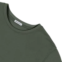 StringKing Men's FlexStyle Long Sleeve Crewneck T-Shirt - Sharp Fit, Thyme, Detail