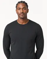 StringKing Men's StayWarm Long Sleeve Tee - Sharp Fit, Black, Collar Shoulder - Human Model