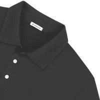 StringKing Men's FlexTech Short Sleeve Polo - Sharp Fit, Black, Detail