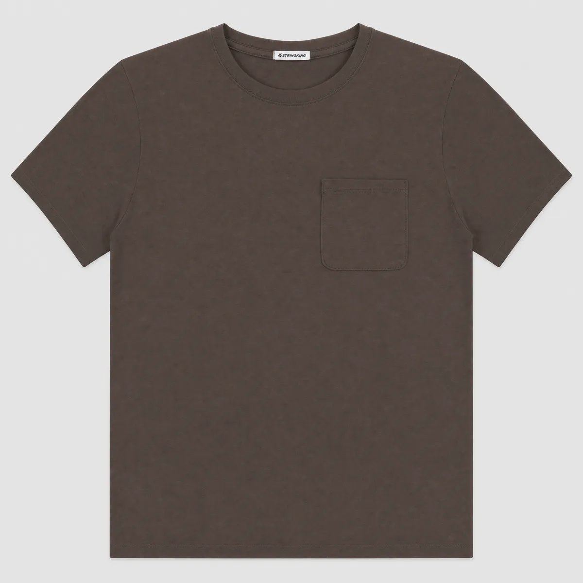 StringKing Men's Pima Jersey Pocket Tee - Sharp Fit, Wren, Front