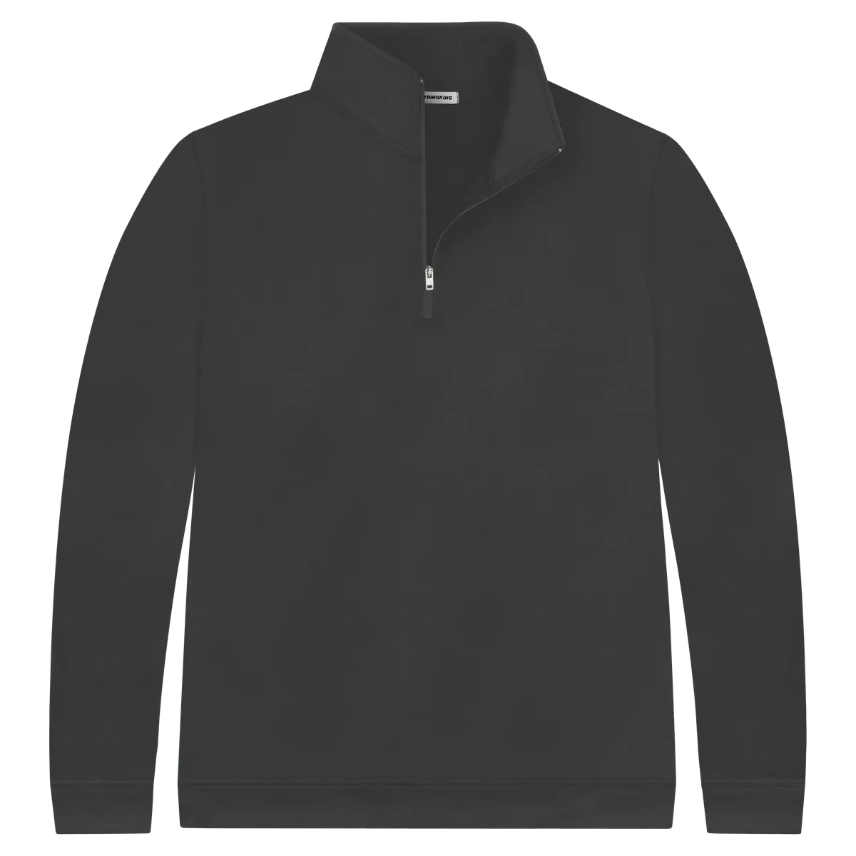 StringKing Men's FlexTech Quarter Zip - Sharp Fit, Black, Front