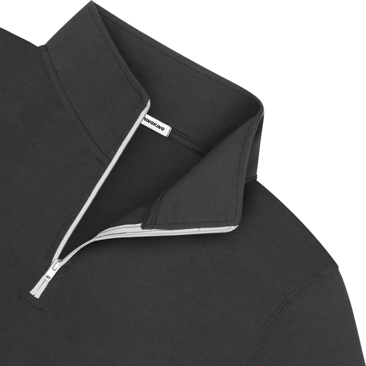 StringKing Men's FlexStyle Quarter Zip - Relaxed Fit, Moonless Night, Detail