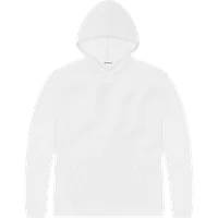 StringKing Men's Pima Terry Hoodie - Relaxed Fit, White, Front