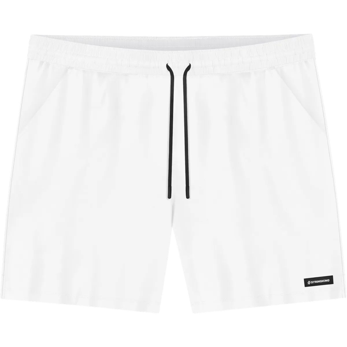 StringKing Men's Velocity Short - Relaxed Fit, White, 6 inch, Front