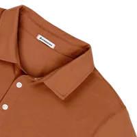 StringKing Men's FlexStyle Short Sleeve Polo - Relaxed Fit, Bombay Brown, Detail