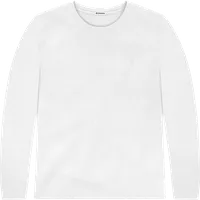 StringKing Men's Pima Jersey Long Sleeve Tee - Relaxed Fit, White, Front