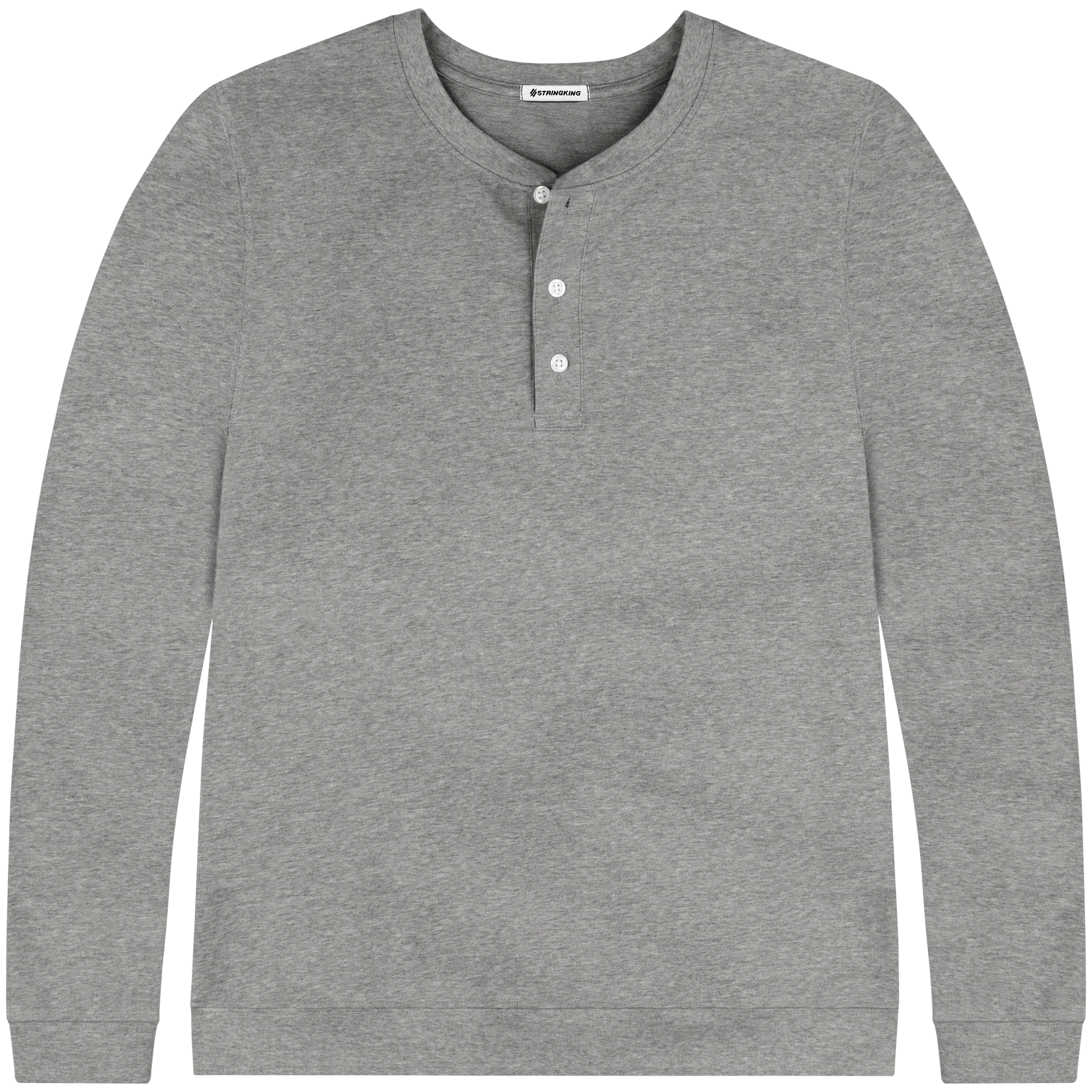 Men s Pima Cotton Henley Sweatshirt StringKing