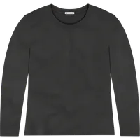StringKing Women's Pima Jersey Long Sleeve Tee - Sharp Fit, Black, Front