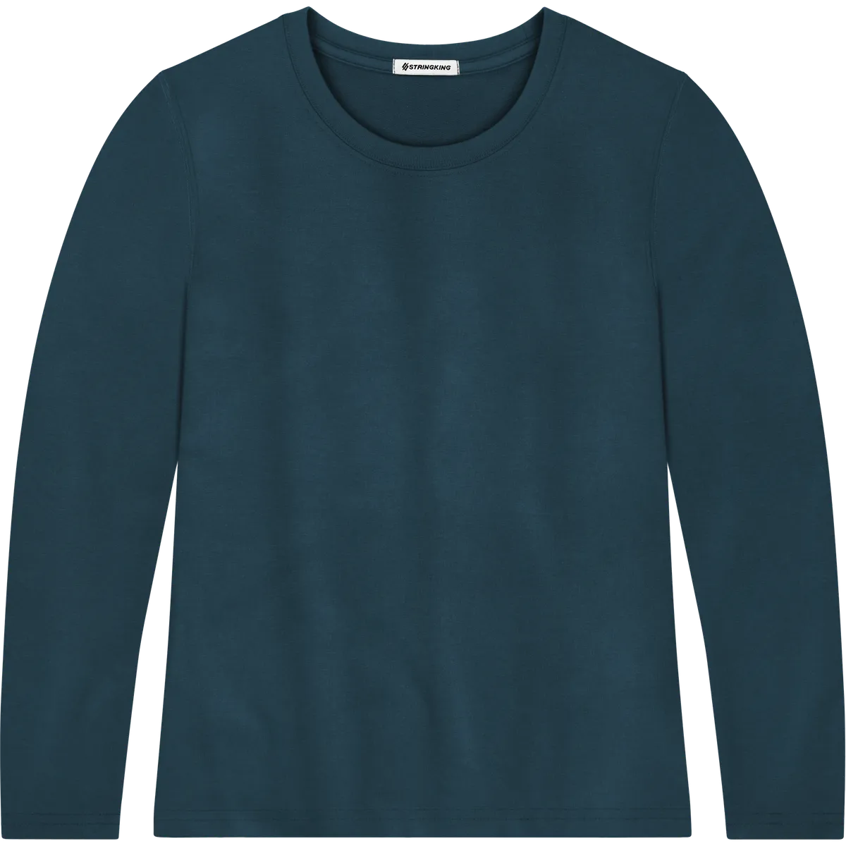StringKing Women's Pima Terry Long Sleeve Tee - Sharp Fit, Navy, Front