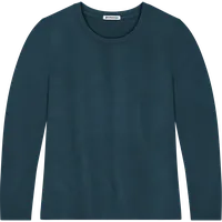 StringKing Women's Pima Terry Long Sleeve Tee - Sharp Fit, Navy, Front
