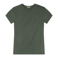 StringKing Men's Pima Jersey V-Neck Tee - Sharp Fit, Moss, Front