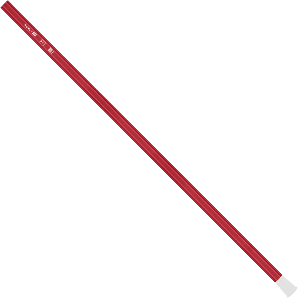 StringKing Metal 3 Pro Goalie - 162 Grams, Red, Full Length, Angled, Left Side, With Butt End
