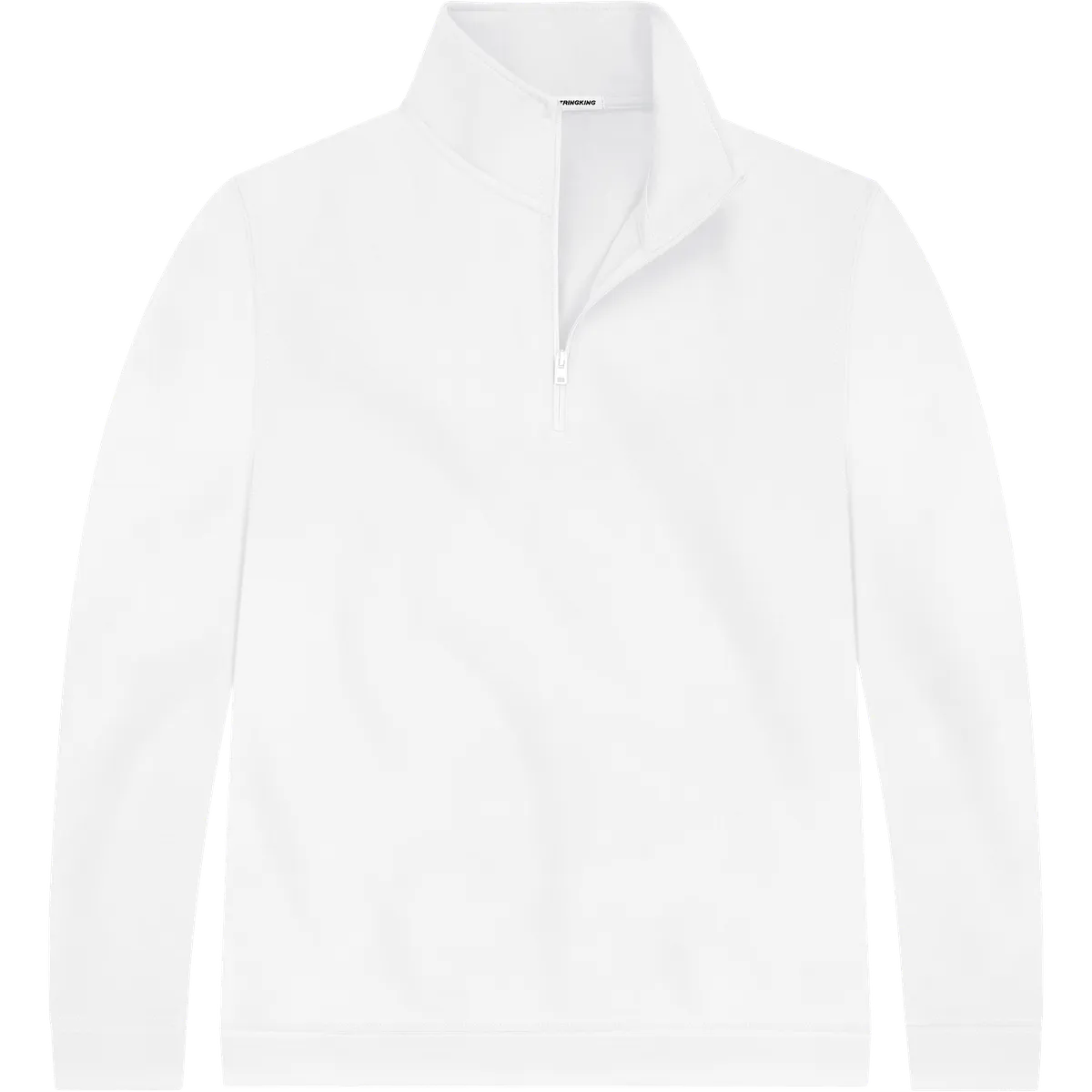 StringKing Men's StayWarm Quarter Zip - Relaxed Fit, White, Front