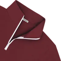 StringKing Men's FlexStyle Quarter Zip - Relaxed Fit, Rhubarb, Detail