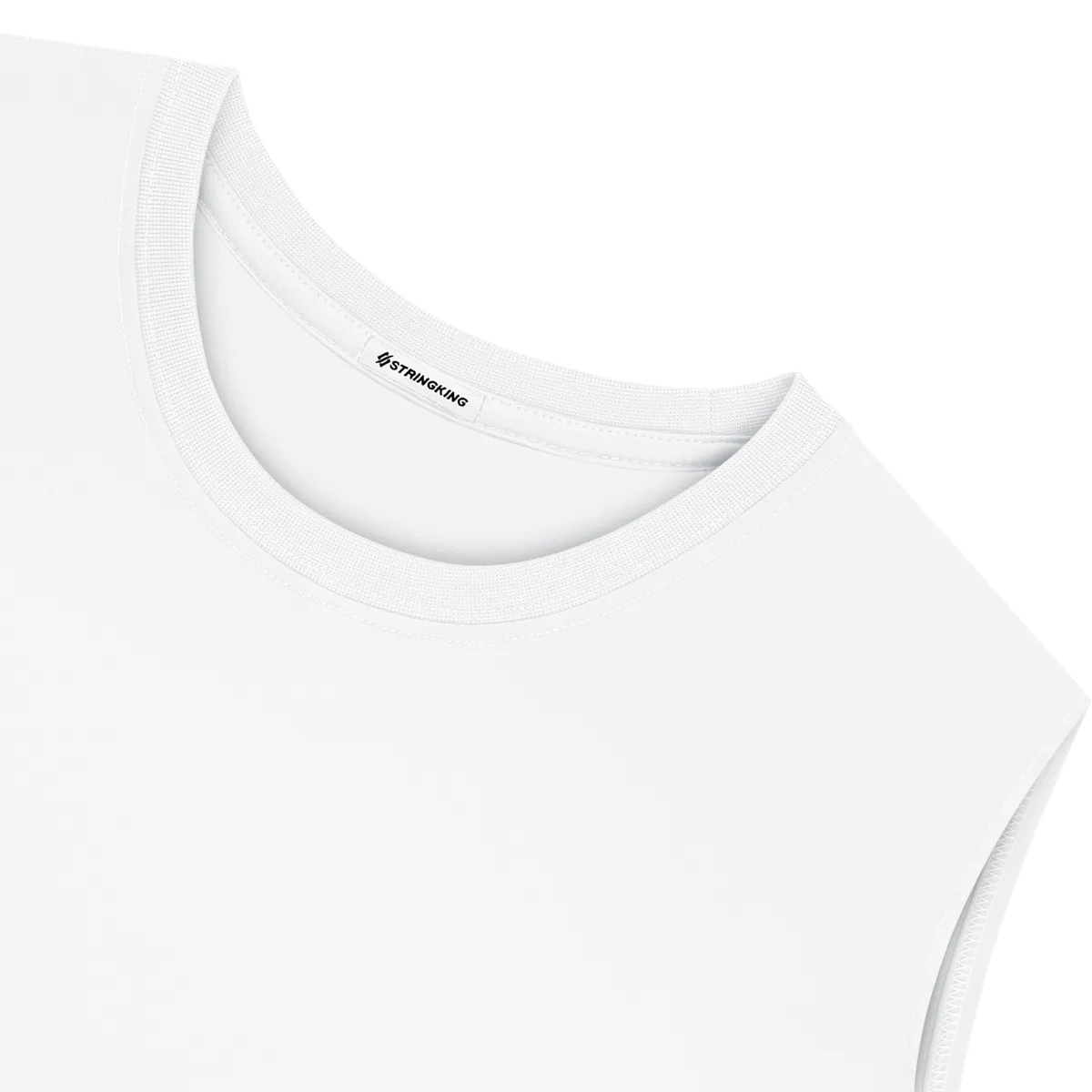 StringKing Men's StayCool Tank Top - Relaxed Fit, White, Detail