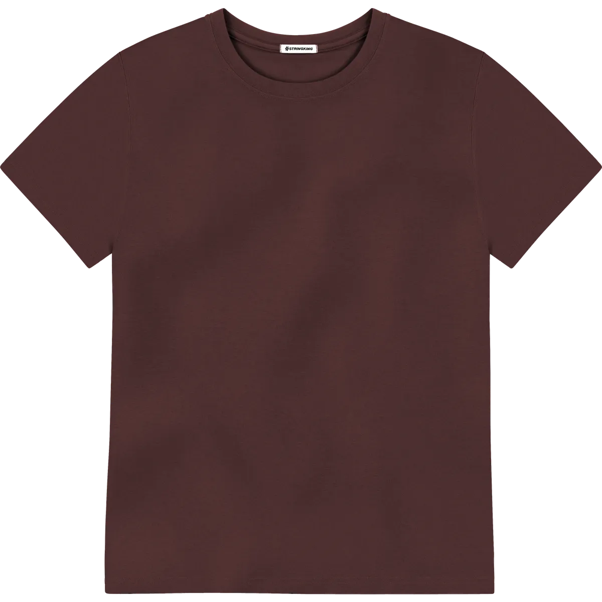 StringKing Men's Pima Jersey Tee - Relaxed Fit, New Maroon, Front