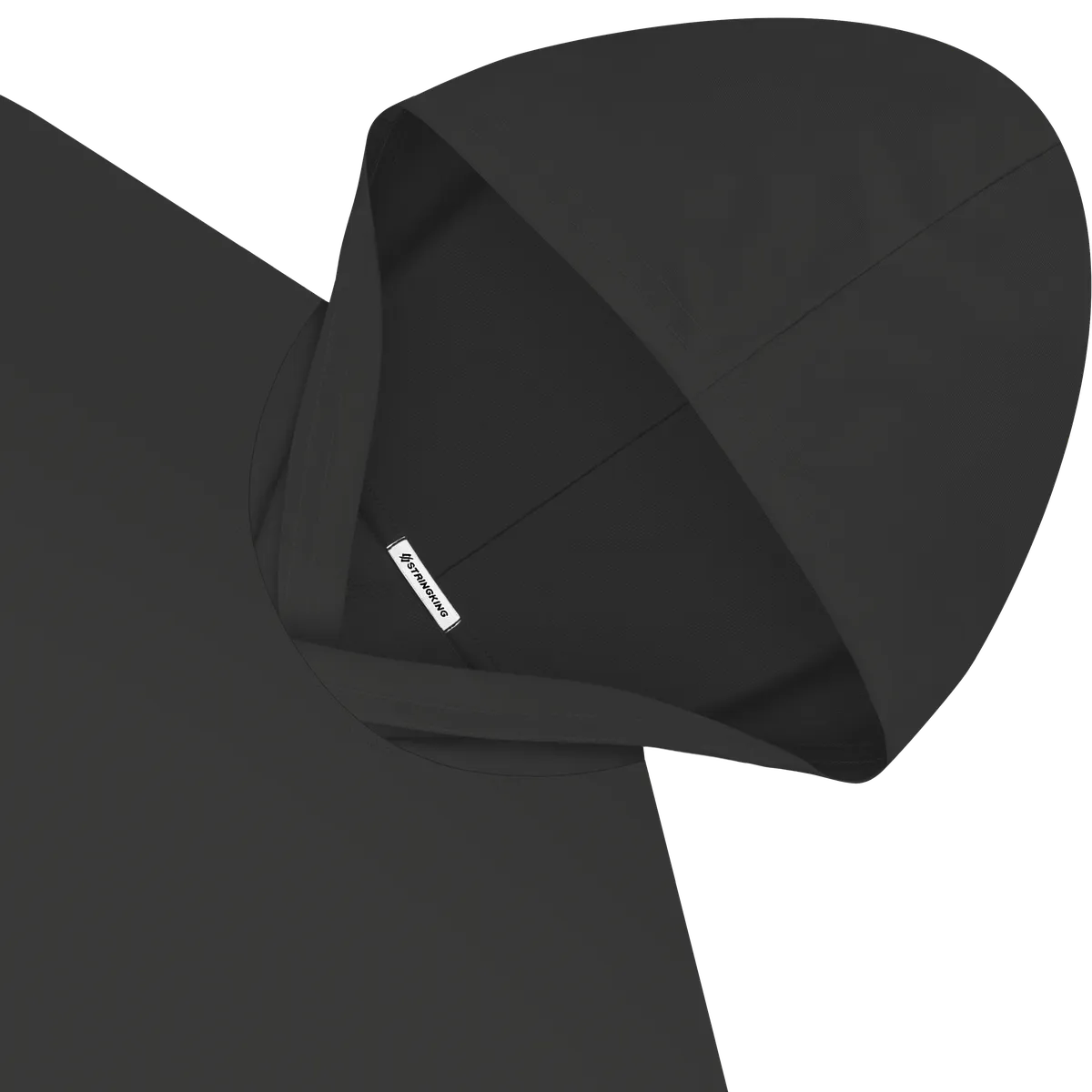 StringKing Men's StayWarm Hoodie - Relaxed Fit, Black, Detail