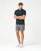 StringKing Men's Pima Terry Polo - Relaxed Fit, Pine Grove, Full Front Angle - Human Model