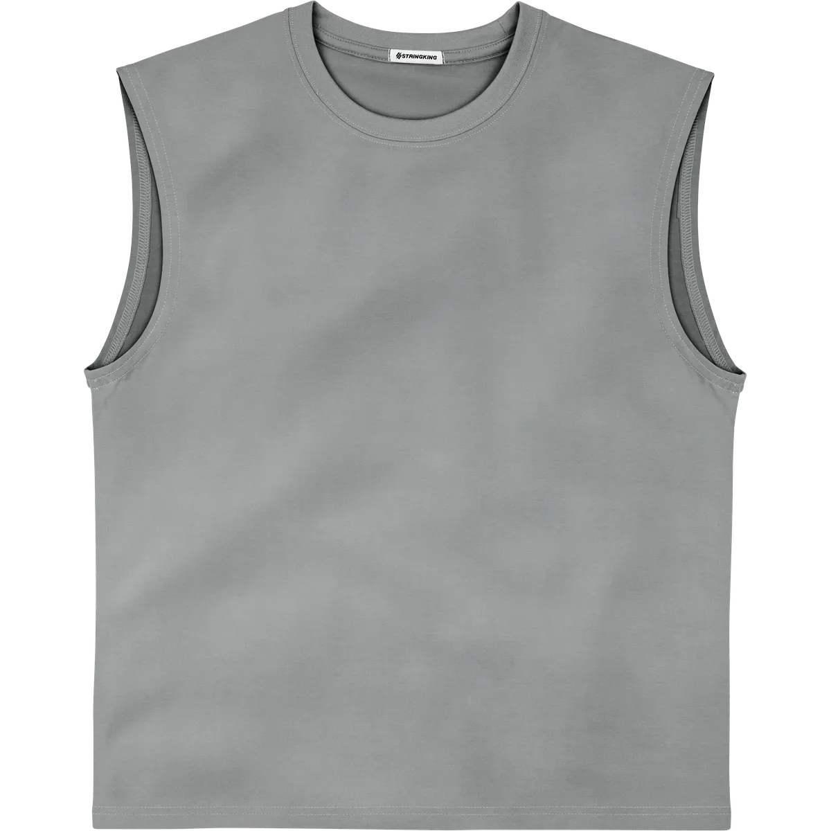 StringKing Men's StayWarm Tank Top - Relaxed Fit, Gray, Front