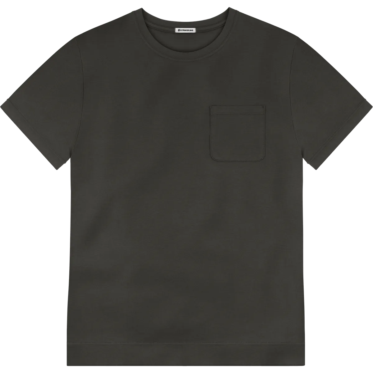 StringKing Men's Pima Jersey Pocket Tee Multi - Relaxed Fit, Peat, Front