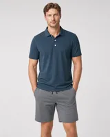 StringKing Men's Pima Jersey Classic Polo, Full Front - Human Model - Top of head to Knees