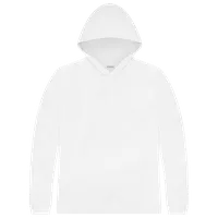 StringKing Men's Pima Cotton Lightweight Hoodie - Sharp Fit, White, Front