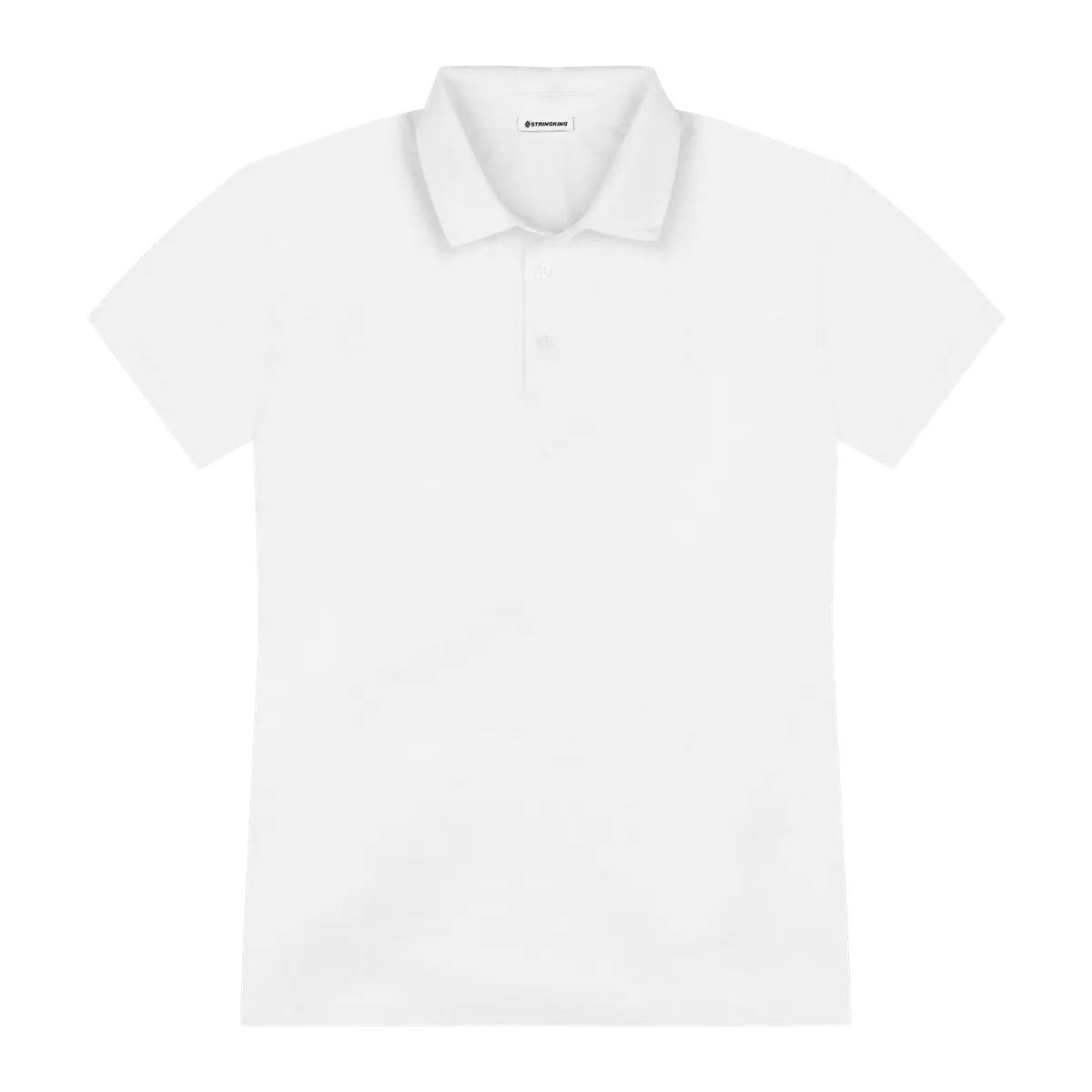 StringKing Men's FlexTech Short Sleeve Polo - Sharp Fit, White, Front